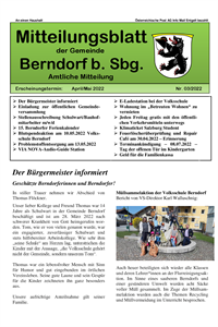 Mitteilungsblatt Nr. 03/2022